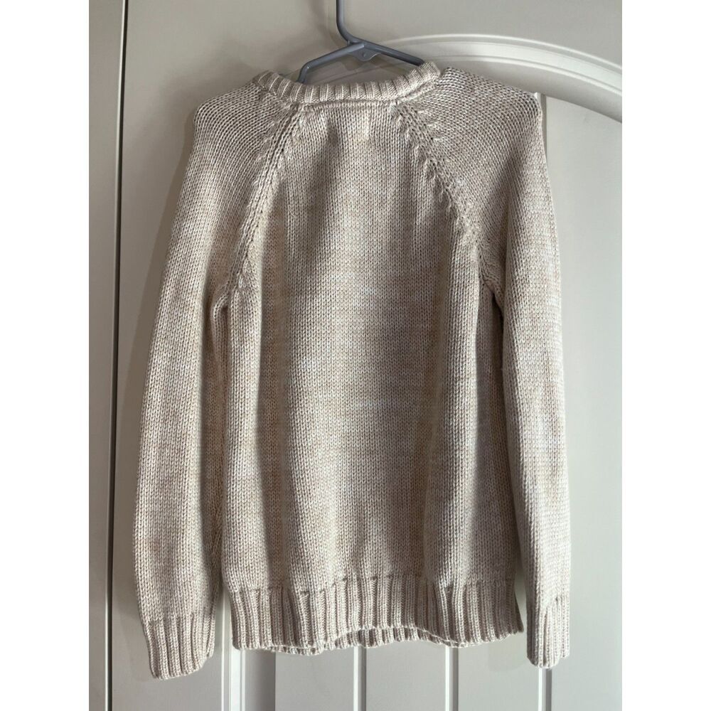 Old Navy Boys 5T Cream Cable Knit Sweater Button Shoulder - Picture 5 of 5